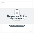 Classroom AI Use Agreement & Family Guide | Fillable PDF + Printable