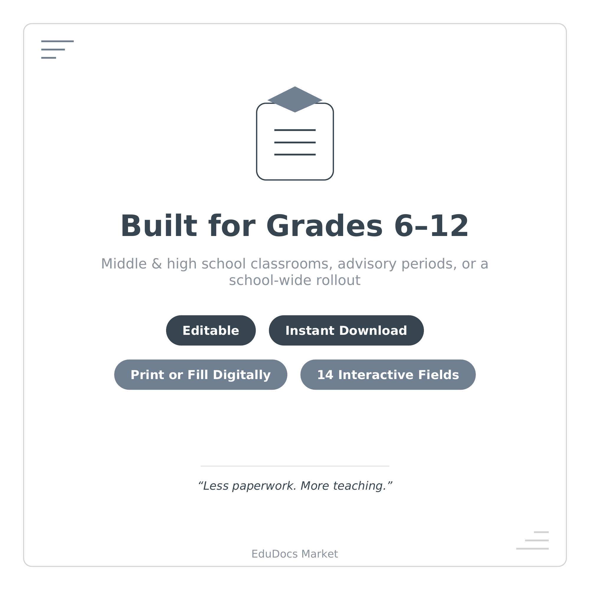 Classroom AI Use Agreement & Family Guide | Fillable PDF + Printable