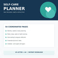 Self-Care Planner | Daily Wellness, Habits, Goals (US Letter, A4) (Digital Download)