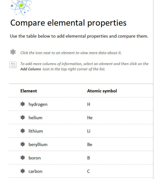 Periodic Table and More (Excel)